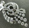 ANTIQUE EXTRA LARGE 5.0CT DIAMOND ROUND & BAGUETTE PLATINUM SWIRL LOVE NECKLACE