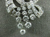 ANTIQUE EXTRA LARGE 5.0CT DIAMOND ROUND & BAGUETTE PLATINUM SWIRL LOVE NECKLACE