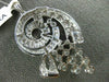 ANTIQUE EXTRA LARGE 5.0CT DIAMOND ROUND & BAGUETTE PLATINUM SWIRL LOVE NECKLACE