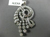 ANTIQUE EXTRA LARGE 5.0CT DIAMOND ROUND & BAGUETTE PLATINUM SWIRL LOVE NECKLACE