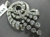 ANTIQUE EXTRA LARGE 5.0CT DIAMOND ROUND & BAGUETTE PLATINUM SWIRL LOVE NECKLACE