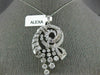 ANTIQUE EXTRA LARGE 5.0CT DIAMOND ROUND & BAGUETTE PLATINUM SWIRL LOVE NECKLACE