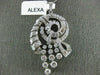 ANTIQUE EXTRA LARGE 5.0CT DIAMOND ROUND & BAGUETTE PLATINUM SWIRL LOVE NECKLACE