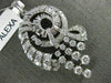 ANTIQUE EXTRA LARGE 5.0CT DIAMOND ROUND & BAGUETTE PLATINUM SWIRL LOVE NECKLACE