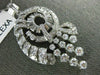 ANTIQUE EXTRA LARGE 5.0CT DIAMOND ROUND & BAGUETTE PLATINUM SWIRL LOVE NECKLACE