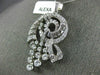 ANTIQUE EXTRA LARGE 5.0CT DIAMOND ROUND & BAGUETTE PLATINUM SWIRL LOVE NECKLACE