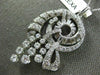 ANTIQUE EXTRA LARGE 5.0CT DIAMOND ROUND & BAGUETTE PLATINUM SWIRL LOVE NECKLACE
