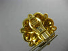 ESTATE EXTRA LARGE 3.70CT DIAMOND & AAA SAPPHIRE 18K YELLOW GOLD FLOWER EARRINGS