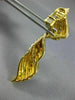 ESTATE EXTRA LARGE 1.50CT DIAMOND 18K 2 TONE GOLD 3D MULTI WAVE HANGING EARRINGS