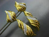ESTATE EXTRA LARGE 1.50CT DIAMOND 18K 2 TONE GOLD 3D MULTI WAVE HANGING EARRINGS