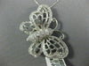 ESTATE LARGE .58CT DIAMOND 14K WHITE GOLD 3D FILIGREE BUTTERFLY BROOCH PENDANT