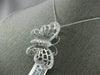 ESTATE LARGE .58CT DIAMOND 14K WHITE GOLD 3D FILIGREE BUTTERFLY BROOCH PENDANT