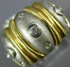 ESTATE WIDE .20CT DIAMOND 14KT 2 TONE GOLD 3D NINE STONE ETOILE ANNIVERSARY RING