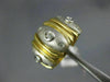ESTATE WIDE .20CT DIAMOND 14KT 2 TONE GOLD 3D NINE STONE ETOILE ANNIVERSARY RING