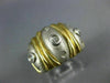 ESTATE WIDE .20CT DIAMOND 14KT 2 TONE GOLD 3D NINE STONE ETOILE ANNIVERSARY RING