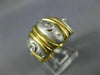ESTATE WIDE .20CT DIAMOND 14KT 2 TONE GOLD 3D NINE STONE ETOILE ANNIVERSARY RING