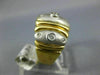 ESTATE WIDE .20CT DIAMOND 14KT 2 TONE GOLD 3D NINE STONE ETOILE ANNIVERSARY RING