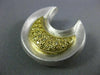 ESTATE LARGE .30CT FANCY YELLOW DIAMOND 18KT 2 TONE GOLD 3D MOON BROOCH PENDANT