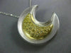 ESTATE LARGE .30CT FANCY YELLOW DIAMOND 18KT 2 TONE GOLD 3D MOON BROOCH PENDANT