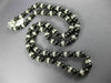 ESTATE 176.60CT WHITE & RAW BLACK DIAMOND 18KT WHITE GOLD BY THE YARD NECKLACE