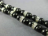 ESTATE 176.60CT WHITE & RAW BLACK DIAMOND 18KT WHITE GOLD BY THE YARD NECKLACE