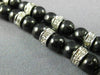 ESTATE 176.60CT WHITE & RAW BLACK DIAMOND 18KT WHITE GOLD BY THE YARD NECKLACE