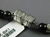 ESTATE 176.60CT WHITE & RAW BLACK DIAMOND 18KT WHITE GOLD BY THE YARD NECKLACE