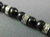 ESTATE 176.60CT WHITE & RAW BLACK DIAMOND 18KT WHITE GOLD BY THE YARD NECKLACE