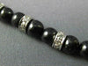 ESTATE 176.60CT WHITE & RAW BLACK DIAMOND 18KT WHITE GOLD BY THE YARD NECKLACE