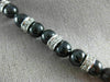 ESTATE 176.60CT WHITE & RAW BLACK DIAMOND 18KT WHITE GOLD BY THE YARD NECKLACE