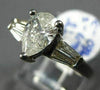 ESTATE 1.36CT DIAMOND 18KT WHITE GOLD 3D CLASSIC PEAR SHAPE ENGAGEMENT RING