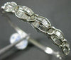ESTATE WIDE 1.45CT DIAMOND 18KT WHITE GOLD INFINITY FLOWER LOVE BANGLE BRACELET