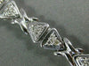 ESTATE 2.35CT ROUND DIAMOND 14K WHITE GOLD TRILLION SHAPE PAVE TENNIS BRACELET