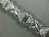 ESTATE 2.35CT ROUND DIAMOND 14K WHITE GOLD TRILLION SHAPE PAVE TENNIS BRACELET