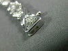 ESTATE 2.35CT ROUND DIAMOND 14K WHITE GOLD TRILLION SHAPE PAVE TENNIS BRACELET