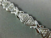 ESTATE 2.35CT ROUND DIAMOND 14K WHITE GOLD TRILLION SHAPE PAVE TENNIS BRACELET