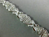 ESTATE 2.35CT ROUND DIAMOND 14K WHITE GOLD TRILLION SHAPE PAVE TENNIS BRACELET