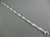 ESTATE 2.35CT ROUND DIAMOND 14K WHITE GOLD TRILLION SHAPE PAVE TENNIS BRACELET