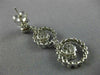 ESTATE LARGE 2.40CT DIAMOND 18KT WHITE GOLD 3D FLOWER JOURNEY HANGING EARRINGS