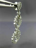ESTATE LARGE 2.40CT DIAMOND 18KT WHITE GOLD 3D FLOWER JOURNEY HANGING EARRINGS