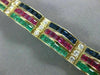 ESTATE WIDE 11.45CT DIAMOND & AAA MULTI GEM 18KT YELLOW GOLD 3D RAINBOW BRACELET