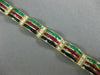ESTATE WIDE 11.45CT DIAMOND & AAA MULTI GEM 18KT YELLOW GOLD 3D RAINBOW BRACELET