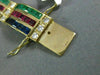 ESTATE WIDE 11.45CT DIAMOND & AAA MULTI GEM 18KT YELLOW GOLD 3D RAINBOW BRACELET