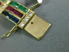 ESTATE WIDE 11.45CT DIAMOND & AAA MULTI GEM 18KT YELLOW GOLD 3D RAINBOW BRACELET