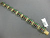 ESTATE WIDE 11.45CT DIAMOND & AAA MULTI GEM 18KT YELLOW GOLD 3D RAINBOW BRACELET