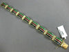 ESTATE WIDE 11.45CT DIAMOND & AAA MULTI GEM 18KT YELLOW GOLD 3D RAINBOW BRACELET