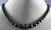 ESTATE LARGE 140.80CT RAW BLACK DIAMOND 18KT WHITE GOLD BEADED CLASSIC NECKLACE