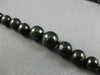 ESTATE LARGE 140.80CT RAW BLACK DIAMOND 18KT WHITE GOLD BEADED CLASSIC NECKLACE