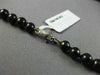 ESTATE LARGE 140.80CT RAW BLACK DIAMOND 18KT WHITE GOLD BEADED CLASSIC NECKLACE