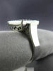 ESTATE LARGE .88CT WHITE & BLUE ROUND DIAMOND 14KT WHITE GOLD ANNIVERSARY RING